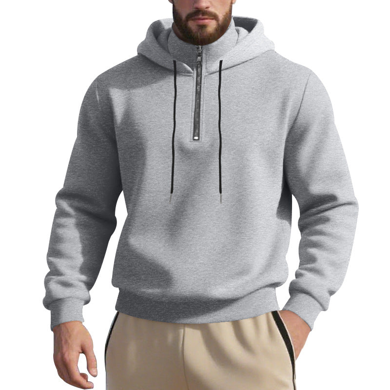 Herren Sweatshirt mit Reißverschluss und hohem Kragen EB
