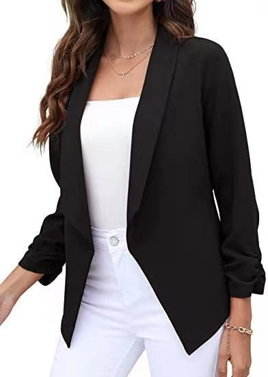 Damen eleganter und luftiger Blazer mit asymmetrischem Schnitt EB