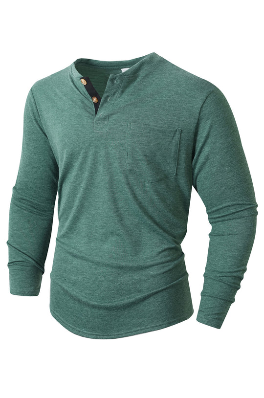 Herren langärmliges Henley-Shirt EB