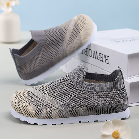 Damen Atmungsaktive Slip-On Sneakers mit elastischem Obermaterial EB