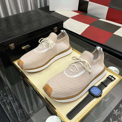 Damen Sportliche Lifestyle Sneakers mit atmungsaktiver Strickoberfläche EB