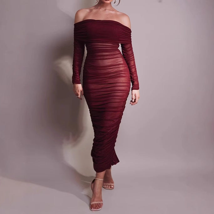 Damen Elegant geschnittenes Wickelkleid EB
