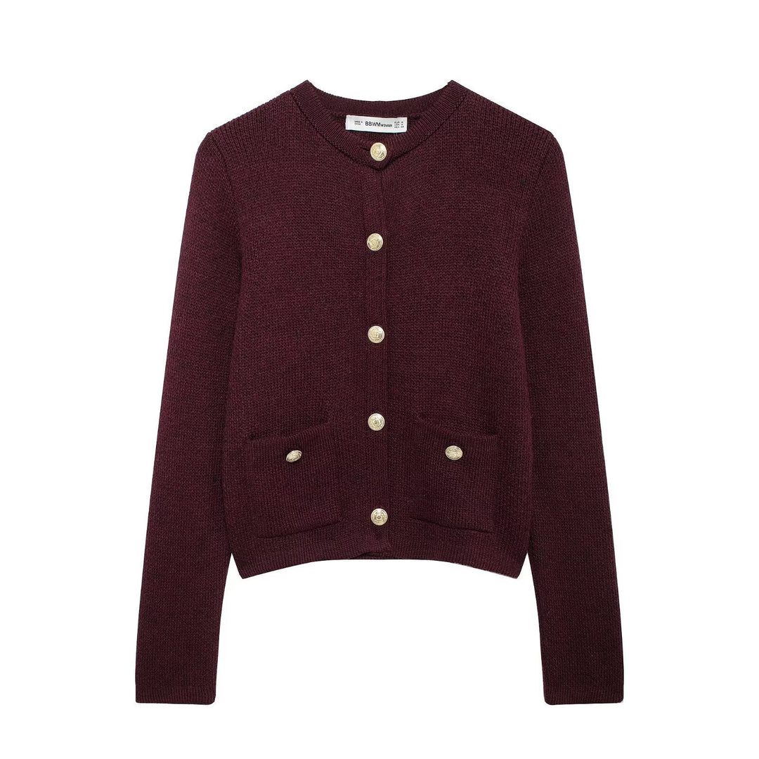 Damen Strickjacke mit eleganten Knopfdetails und praktischen Taschen EB