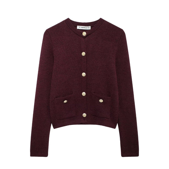 Damen Strickjacke mit eleganten Knopfdetails und praktischen Taschen EB