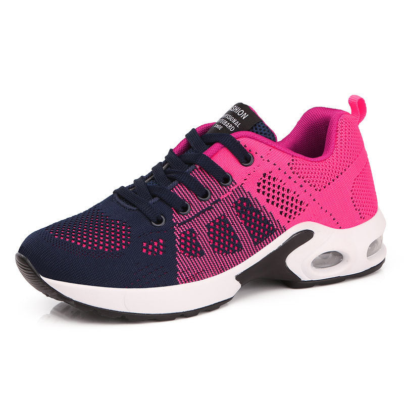 Damen atmungsaktive Strick-Sneaker mit Luftkammer-Zwischensohle und gepolstertem Einstieg EB