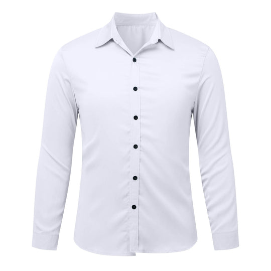 Herren Elegantes Langarmhemd aus feinem Stoff EB