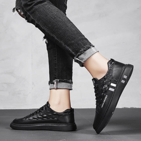 Damen Komfortable Sneakers mit trendigem Krokodil-Design EB