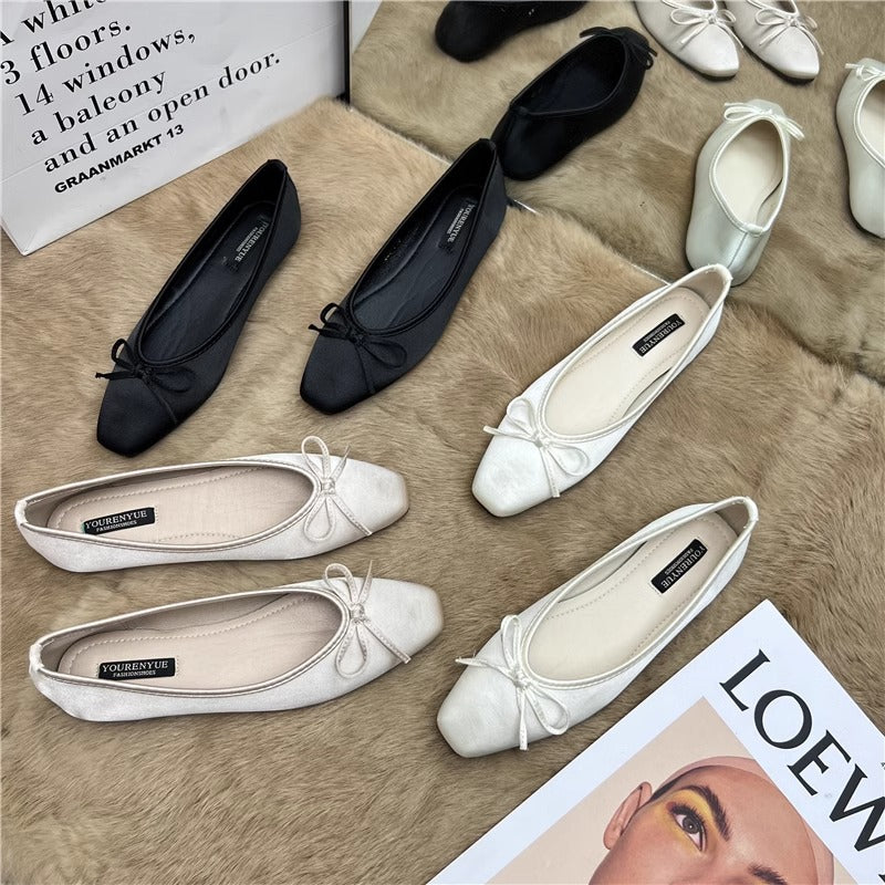 Damen Ballerinas mit elegantem Schleifenakzent EB