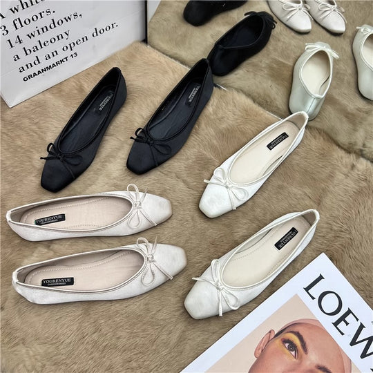 Damen Ballerinas mit elegantem Schleifenakzent EB
