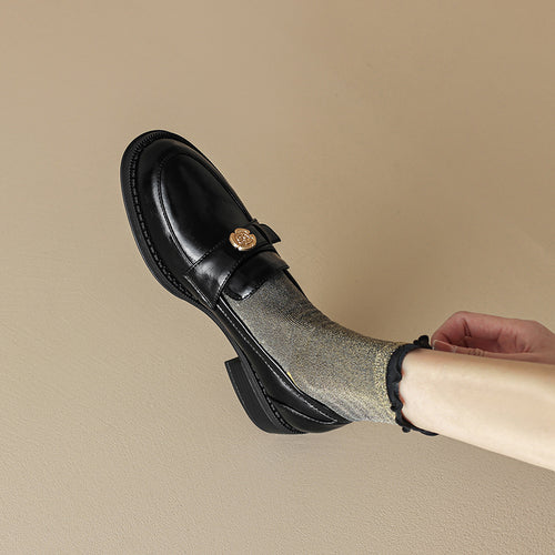 Damen Elegante Mokassins mit dekorativer Schnalle und flexiblem Komfort EB