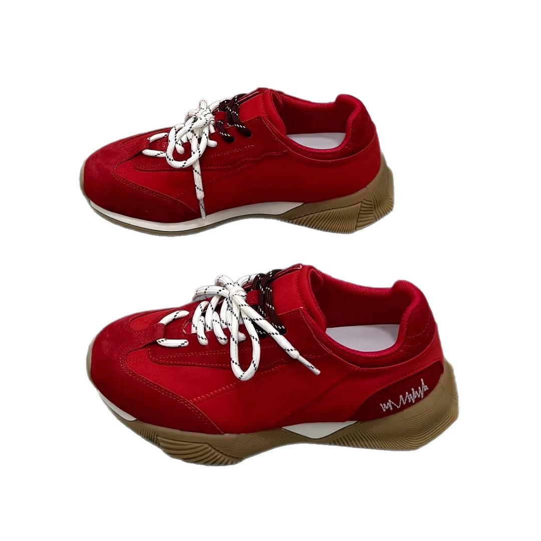 Damen modische Sneakers mit atmungsaktiver Mesh-Oberfläche und trendigem Design EB