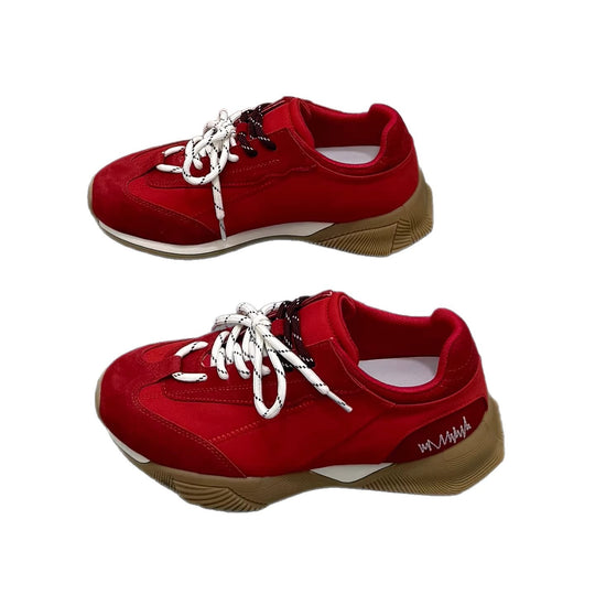 Damen modische Sneakers mit atmungsaktiver Mesh-Oberfläche und trendigem Design EB