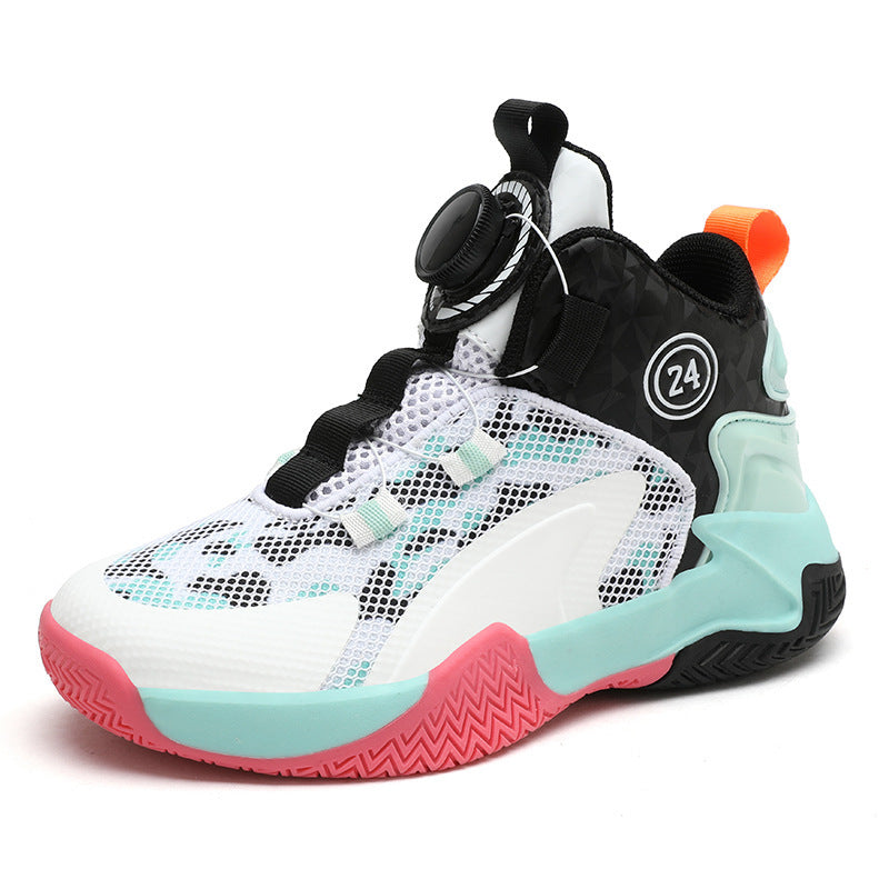 Unisex atmungsaktive Basket-Performance-Sneaker mit Drehverschluss, verstärkter Ferse und griffiger Profillaufsohle EB