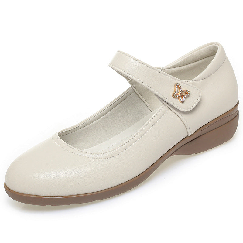 Damen Komfortable Ballerinas mit luftiger Lochmusterung und verstellbarem Riemen EB