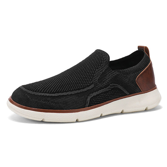 Herren nan atmungsaktiver Strickslipper mit elastischem Einstieg und stoßdämpfender EVA-Sohle EB