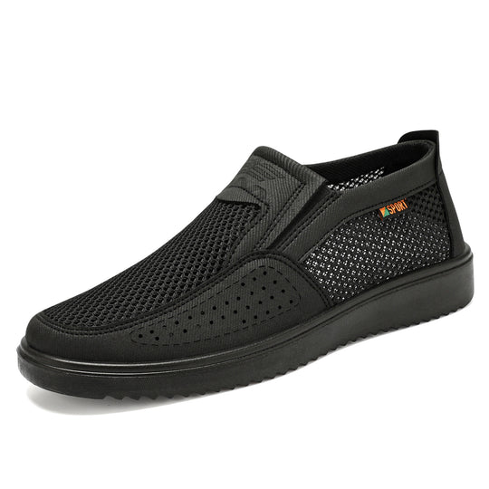 Damen Sportliche Mesh Slip-On Sneakers mit rutschfester Sohle EB