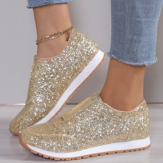 Damen Glitzernde Slip-On Sneakers EB