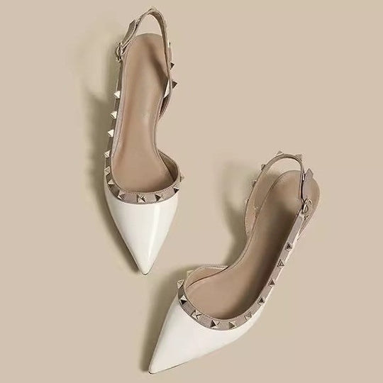 Damen Slingback-Pumps mit modischen Nieten EB