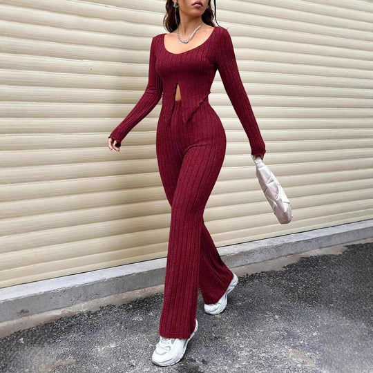 Damen Strickanzug mit modischem Cut-Out EB