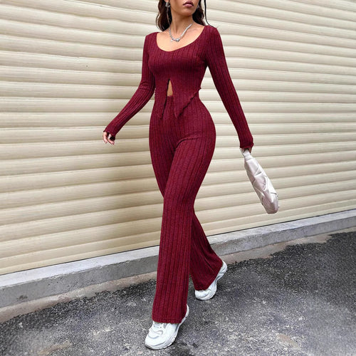 Damen Strickanzug mit modischem Cut-Out EB