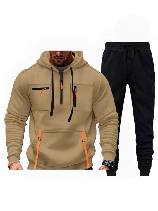 Herren multifunktionaler Kapuzenpullover und Jogginghose Kombination EB