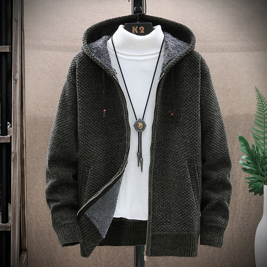 Damen gemütliche Kapuzenjacke mit weichem Innenfutter und innovativem Schnitt EB