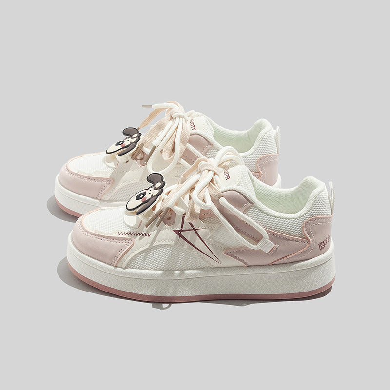 Damen Sneakers mit verspieltem Tiermotiv und innovativer Schnürung EB