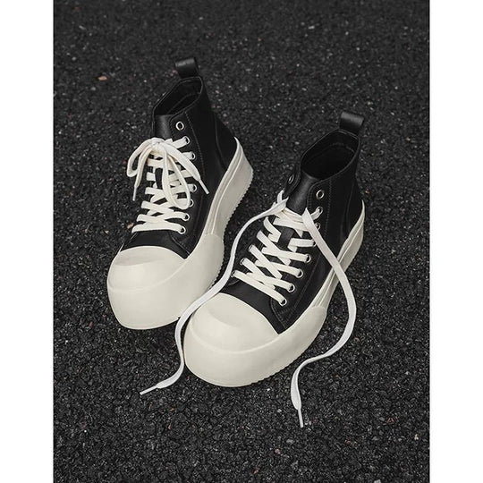 Damen Hochschaft Sneakers mit stylischem Plateau und robustem Obermaterial EB