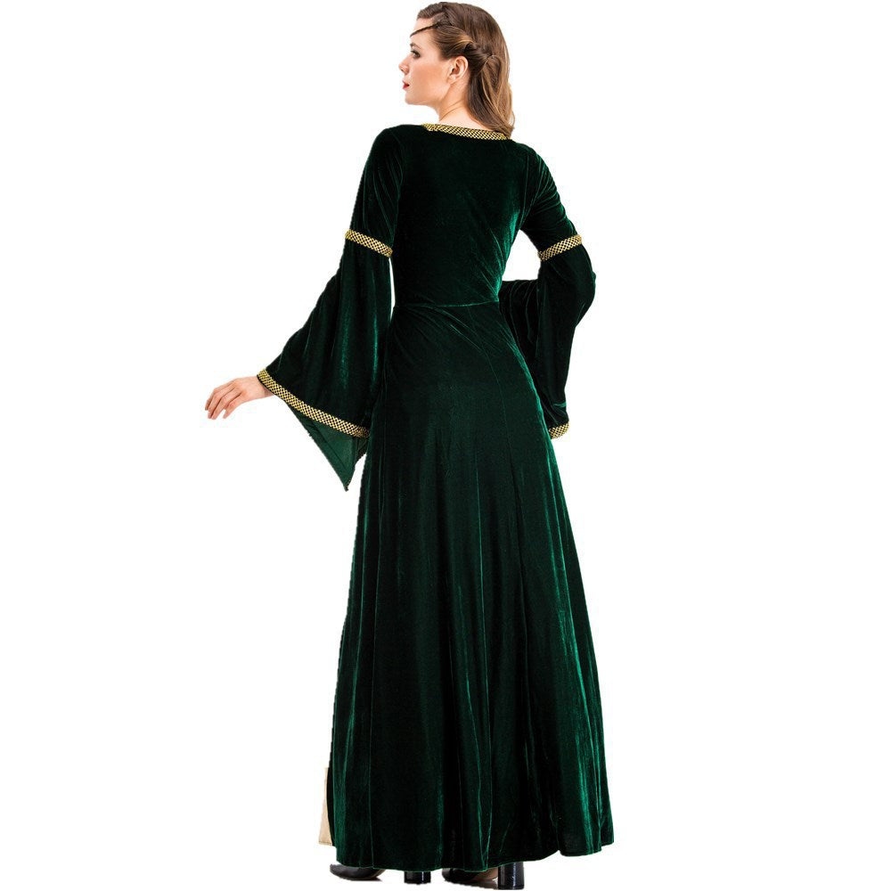 Damen historisches Märchenkleid mit langen Armen und dekorativer Schnürung EB