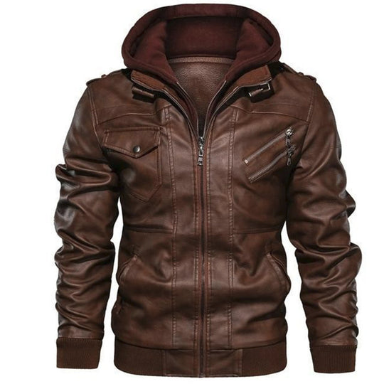 Herren modische jacke mit abnehmbarer Kapuze EB