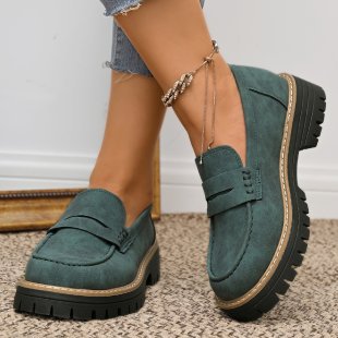 Damen bequeme Mokassins mit robustem Profil EB