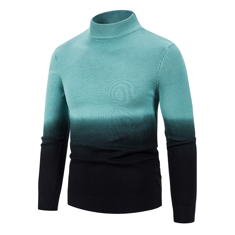 Herren rollkragen Pullover mit Farbverlauf EB