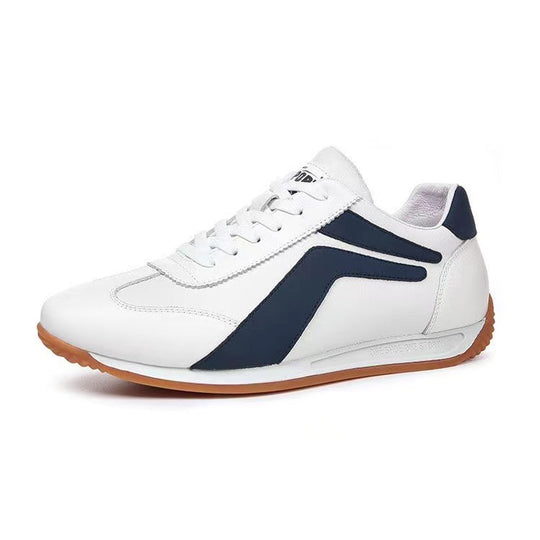 Damen Modische Alltagssneaker mit atmungsaktivem Leder und rutschfester Sohle EB