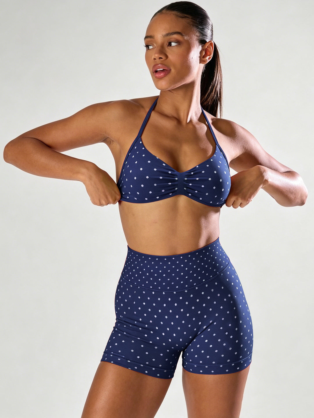 Damen Sportliches Bikini-Set mit hochelastischem Material und verstellbaren Trägern EB