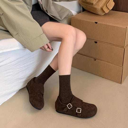 Damen Mokassins mit doppeltem Riemen und softer Innensohle EB