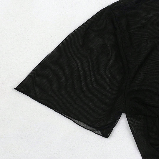 Damen Kurzes Transparentes Oberteil EB