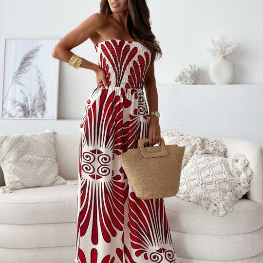 Damen Sommer Jumpsuit mit floralem Design EB