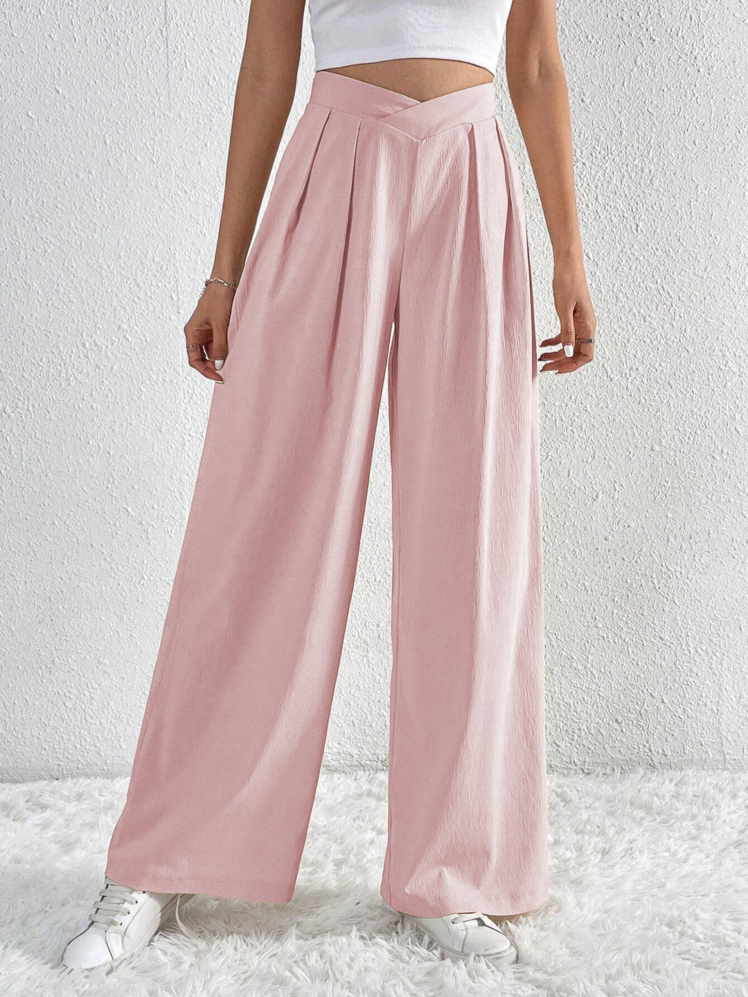 Damen hohe Bund Culotte-Hose mit Faltenlegung und weitem Bein Eichborn Berlin