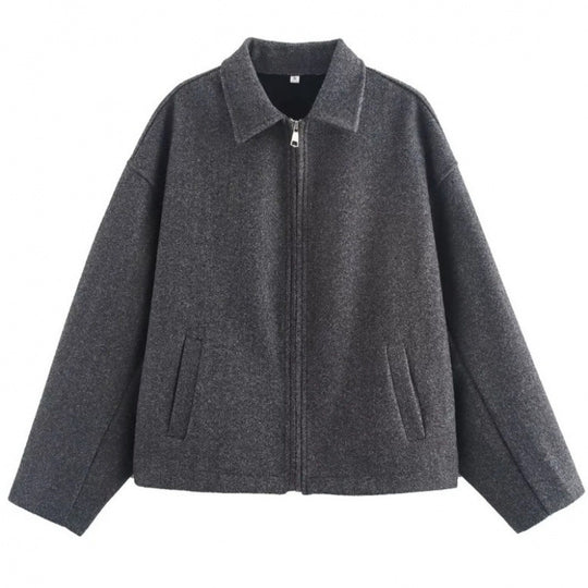 Damen modische Kurzjacke im lässigen Oversize-Stil mit eleganten Details EB