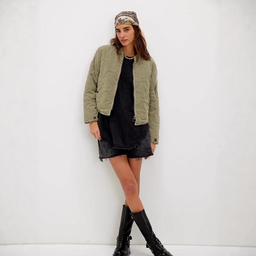 Damen gesteppte Bomberjacke EB
