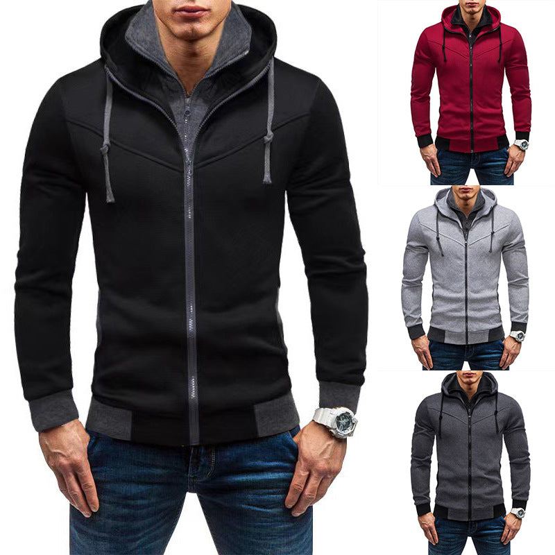 Herren Fleece-Kapuzenjacke mit stylischem Design und praktischen Taschen EB