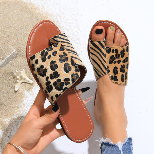 Damen Freizeitschuhe mit modischem Tiermuster und bequemem Fußbett EB