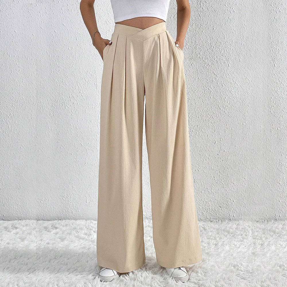 Damen hohe Bund Culotte-Hose mit Faltenlegung und weitem Bein Eichborn Berlin