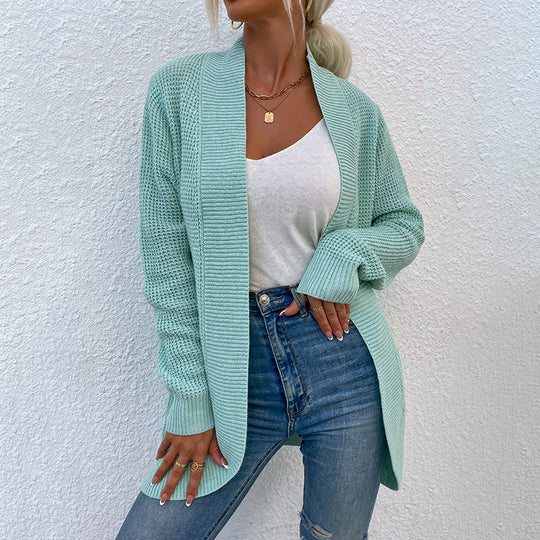 Damen Strickjacke mit lässiger Passform und offenen Taschen EB