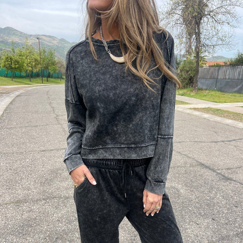 Damen Lässiger Sweatanzug im Vintage-Look EB