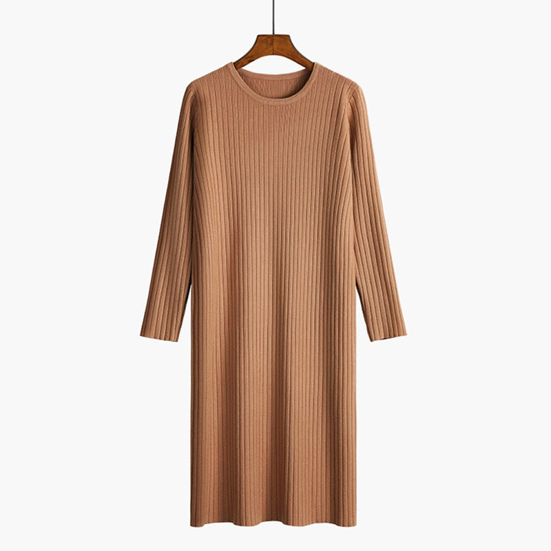Damen Strickkleid mit feiner Rippenstruktur EB