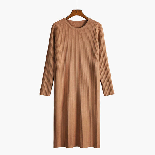 Damen Strickkleid mit feiner Rippenstruktur EB