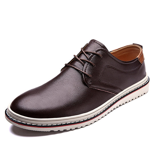 Herren Elegante Freizeit-Schnürschuhe aus hochwertigem Leder EB