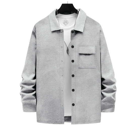 Herren lässige Freizeitjacke mit strukturiertem Design und praktischen Taschen EB