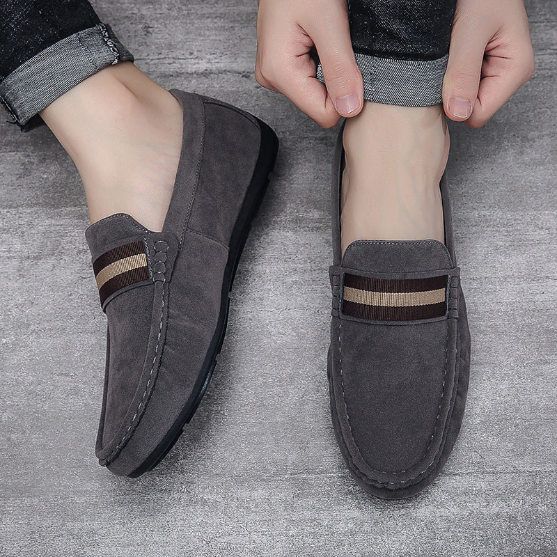 Damen Mokassins mit modischem elastischem Riemen und weichem Innenfutter EB